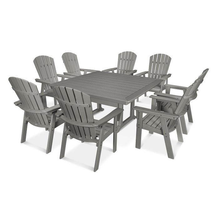 POLYWOOD Nautical Adirondack 9-Piece Trestle Dining Set FREE SHIPPING