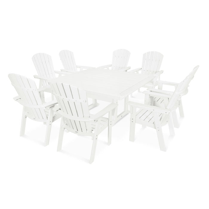 POLYWOOD Nautical Adirondack 9-Piece Trestle Dining Set FREE SHIPPING