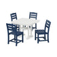 POLYWOOD La Casa Café 5-Piece Farmhouse Trestle Side Chair Dining Set FREE SHIPPING