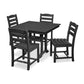 POLYWOOD La Casa Café 5-Piece Farmhouse Trestle Side Chair Dining Set FREE SHIPPING