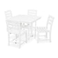 POLYWOOD La Casa Café 5-Piece Farmhouse Trestle Side Chair Dining Set FREE SHIPPING