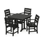 POLYWOOD Lakeside 5-Piece Farmhouse Trestle Arm Chair Dining Set FREE SHIPPING