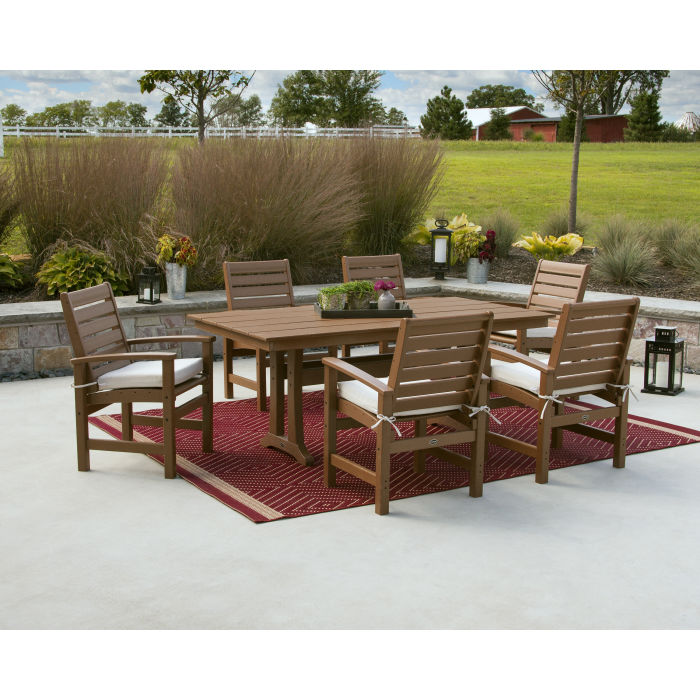 POLYWOOD Signature 7-Piece Farmhouse Dining Set with Trestle Legs FREE SHIPPING