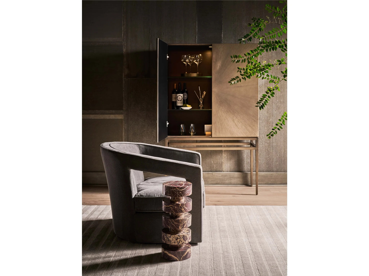 UNIVERSAL - NEW MODERN MILO BAR CABINET