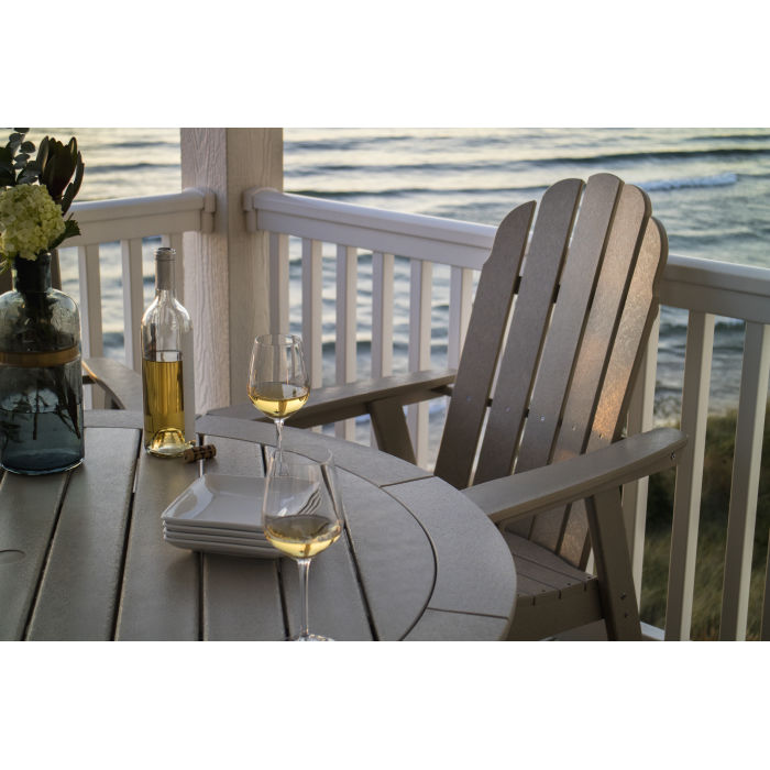 POLYWOOD Vineyard Curve back Adirondack 5-Piece Nautical Trestle Dining Set FREE SHIPPING