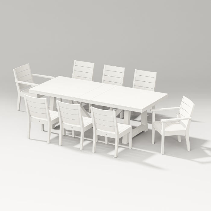 POLYWOOD Latitude 9-Piece A-Frame Table Dining Set FREE SHIPPING