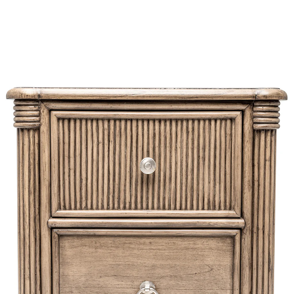 Sea Winds - Malibu 2-Drawer Electrified Wood Nightstand