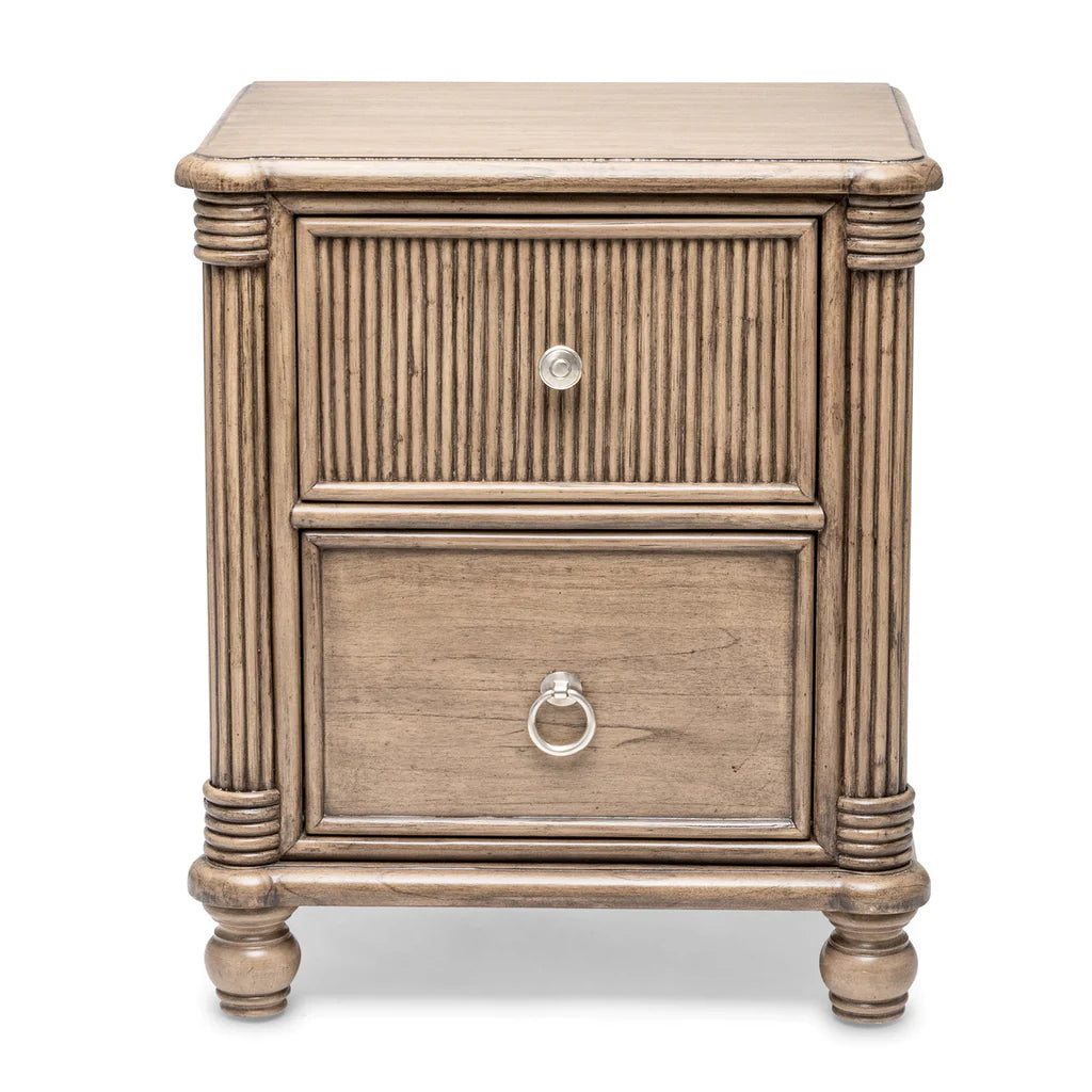 Sea Winds - Malibu 2-Drawer Electrified Wood Nightstand