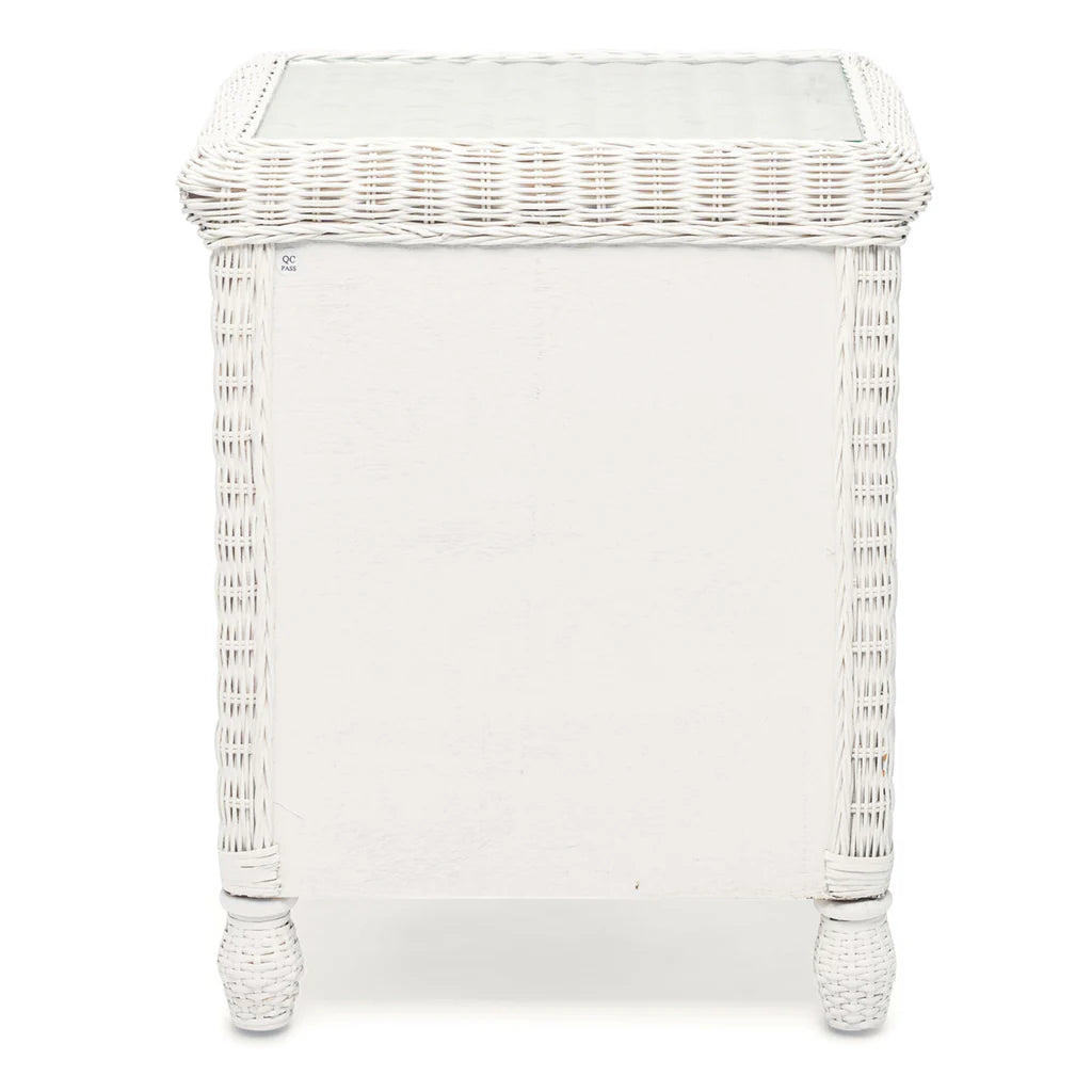 Sea Winds - Santa Cruz 2 Drawer Nightstand w/ Glass Top