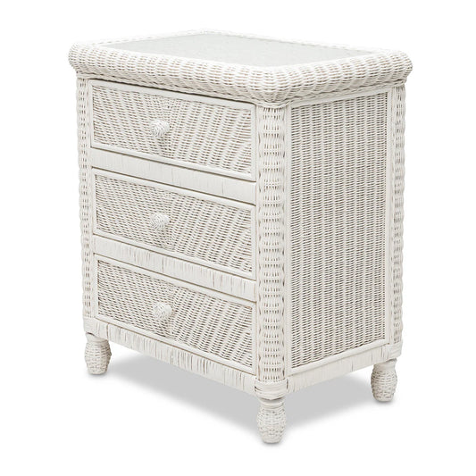 Sea Winds - Santa Cruz 3 Drawer Chest w/ Glass Top