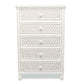 Sea Winds - Santa Cruz 5 Drawer Chest w/ Glass Top