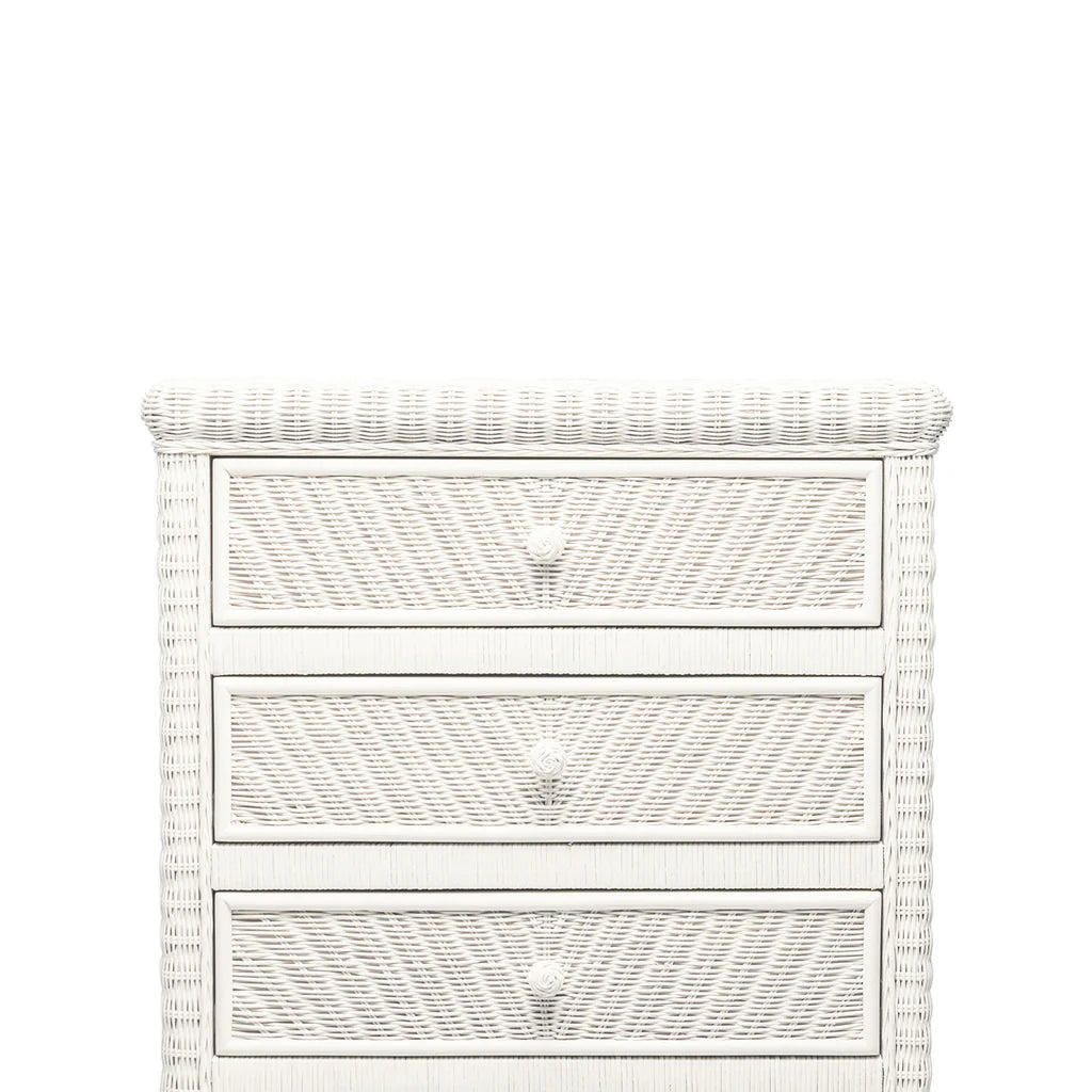 Sea Winds - Santa Cruz 5 Drawer Chest w/ Glass Top