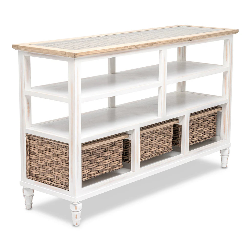 Sea Winds - Island Breeze 3-Basket Entertainment Center