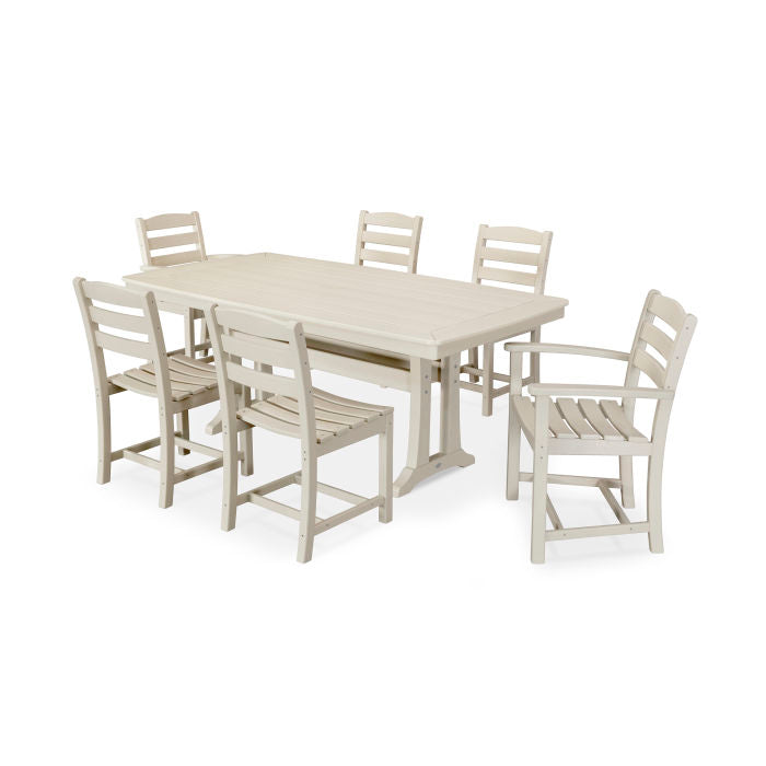 POLYWOOD La Casa Café 7-Piece Dining Set with Trestle Legs FREE SHIPPING