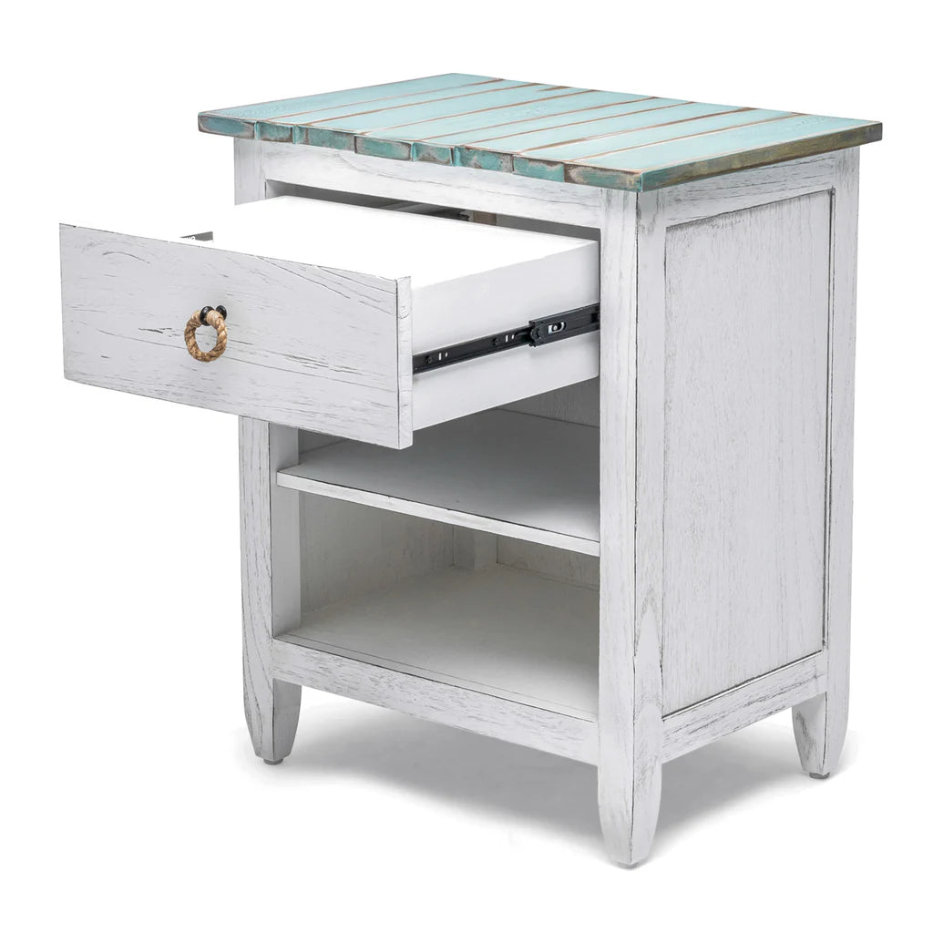 Sea Winds - Picket Fence 1-Drawer Electrified Nightstand