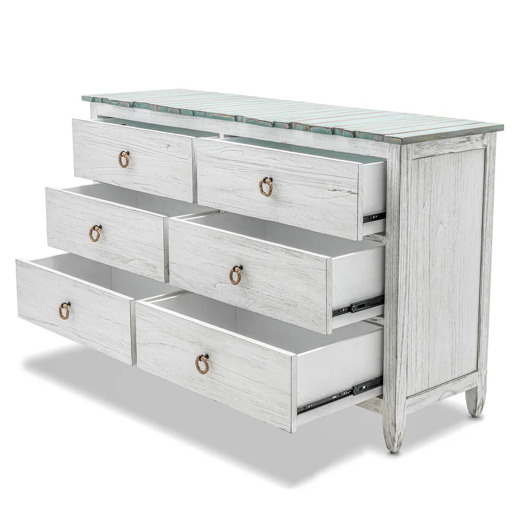 Sea Winds - Picket Fence 6-Drawer Dresser