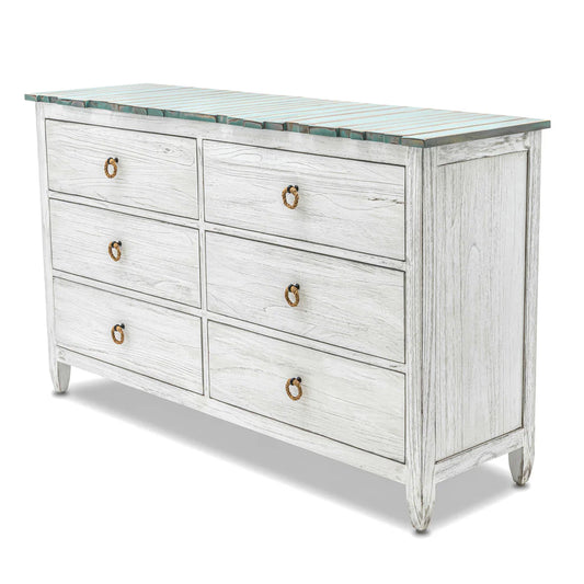 Sea Winds - Picket Fence 6-Drawer Dresser