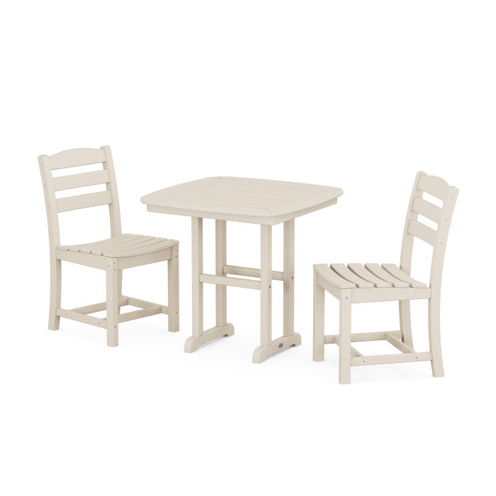 POLYWOOD La Casa Café Side Chair 3-Piece Dining Set/2 Side Chairs + Square Dining Table FREE SHIPPING