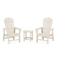 POLYWOOD South Beach Casual Chair 3-Piece Set with 18" South Beach Side Table FREE SHIPPING