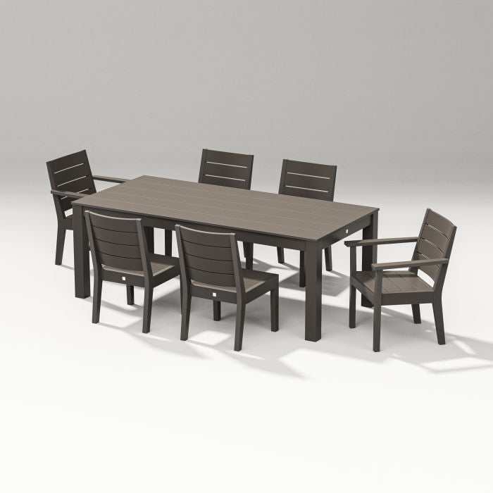 POLYWOOD Latitude 7-Piece Dining Set - Parsons 84" FREE SHIPPING