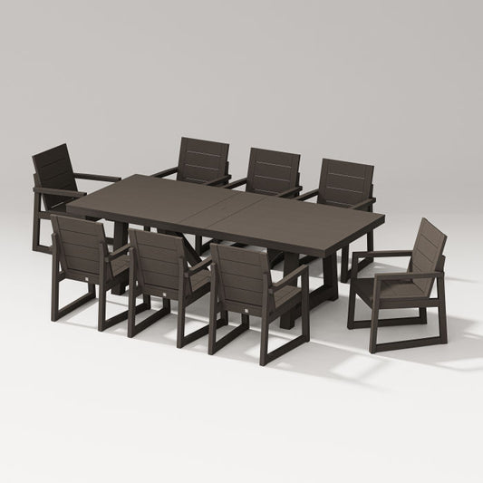 POLYWOOD Elevate 9-Piece A-Frame Table Dining Set FREE SHIPPING