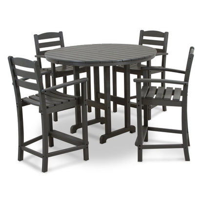 POLYWOOD La Casa Café 5-Piece Round Farmhouse Counter Set FREE SHIPPING