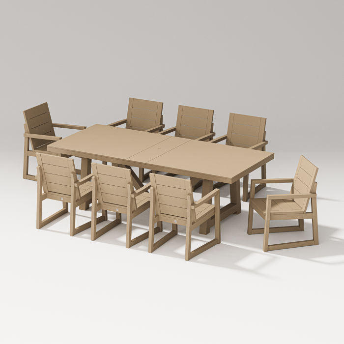 POLYWOOD Elevate 9-Piece A-Frame Table Dining Set FREE SHIPPING