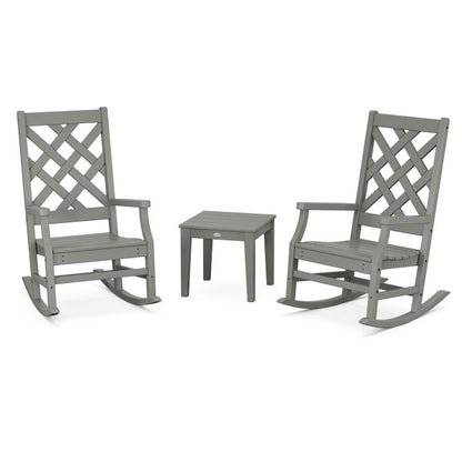 POLYWOOD Wovendale 3-Piece Rocking Chair Set FREE SHIPPING