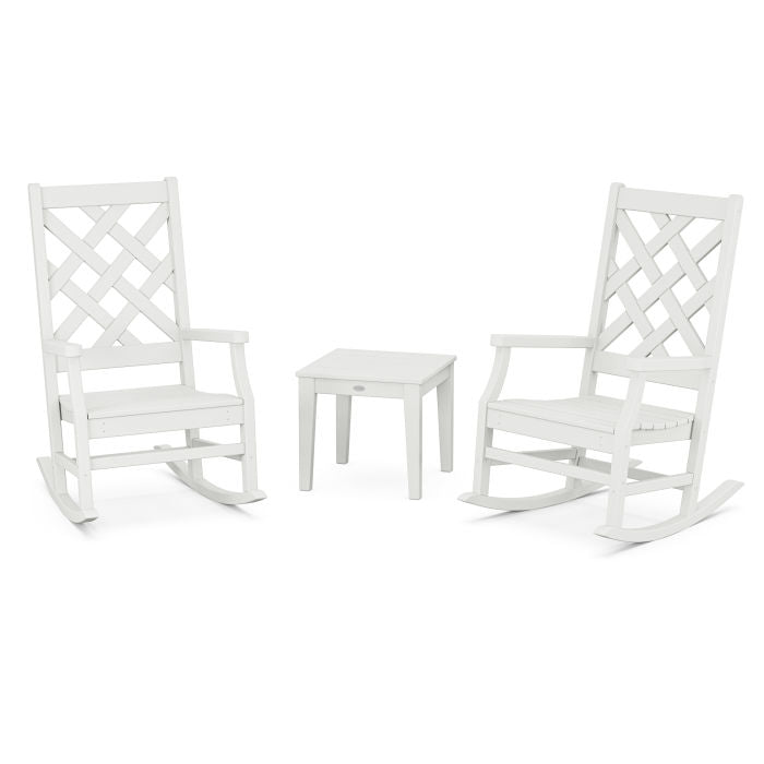 POLYWOOD Wovendale 3-Piece Rocking Chair Set FREE SHIPPING