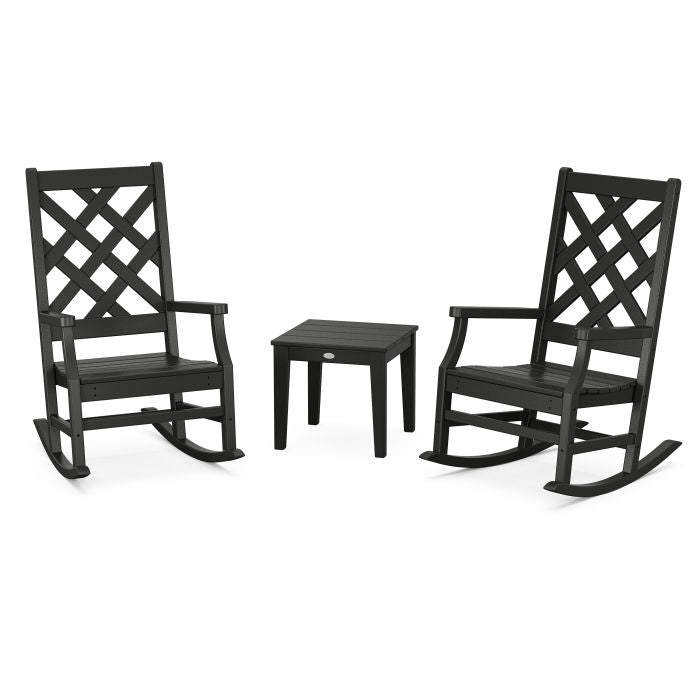 POLYWOOD Wovendale 3-Piece Rocking Chair Set FREE SHIPPING