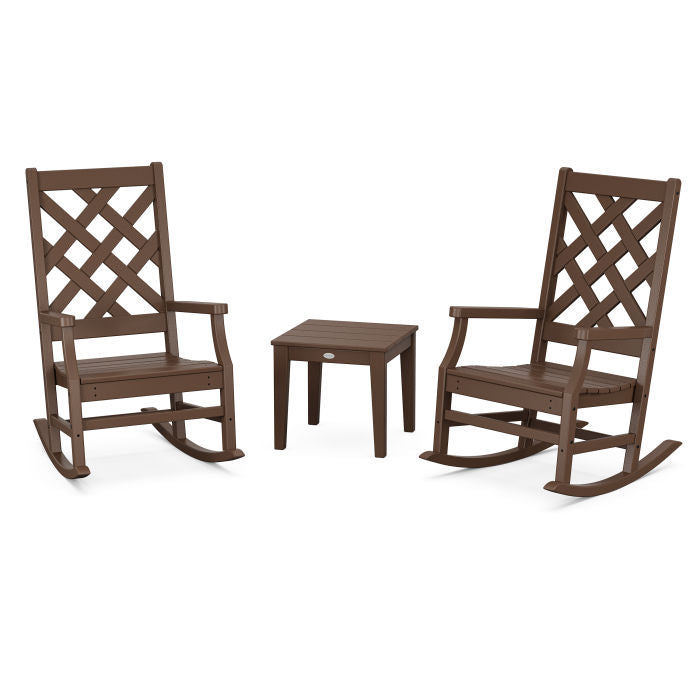 POLYWOOD Wovendale 3-Piece Rocking Chair Set FREE SHIPPING