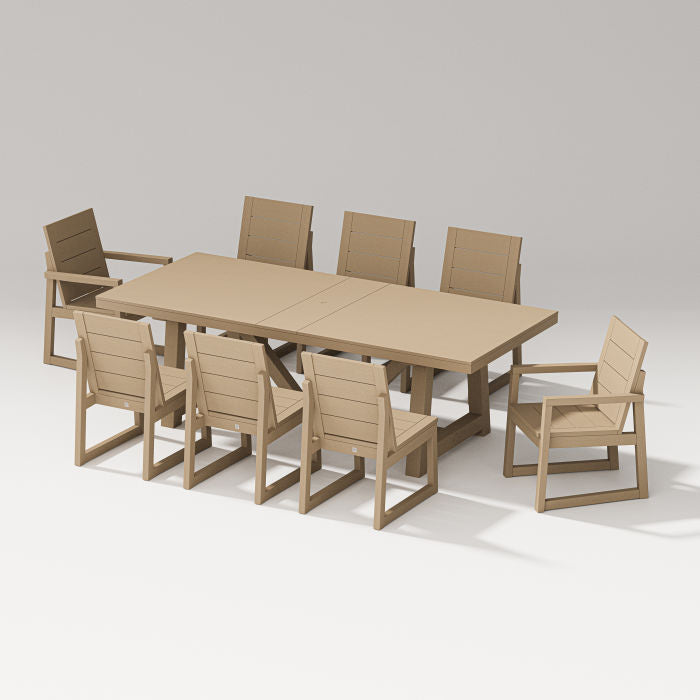 POLYWOOD Elevate 9-Piece A-Frame Table Dining Set FREE SHIPPING