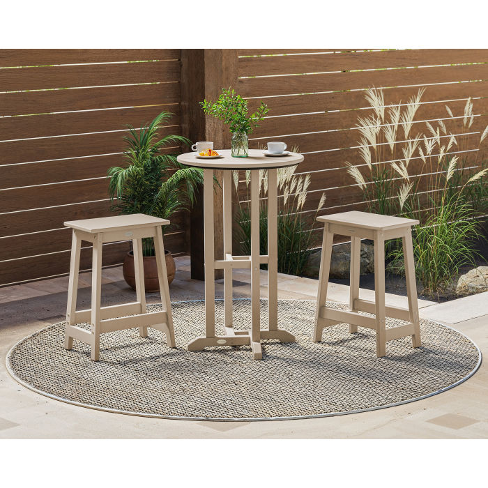 POLYWOOD Modern Studio Counter Stool 3-Piece Bistro Set FREE SHIPPING