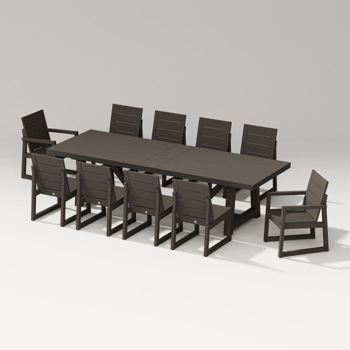 POLYWOOD Elevate 11-Piece A-Frame Table Dining Set FREE SHIPPING