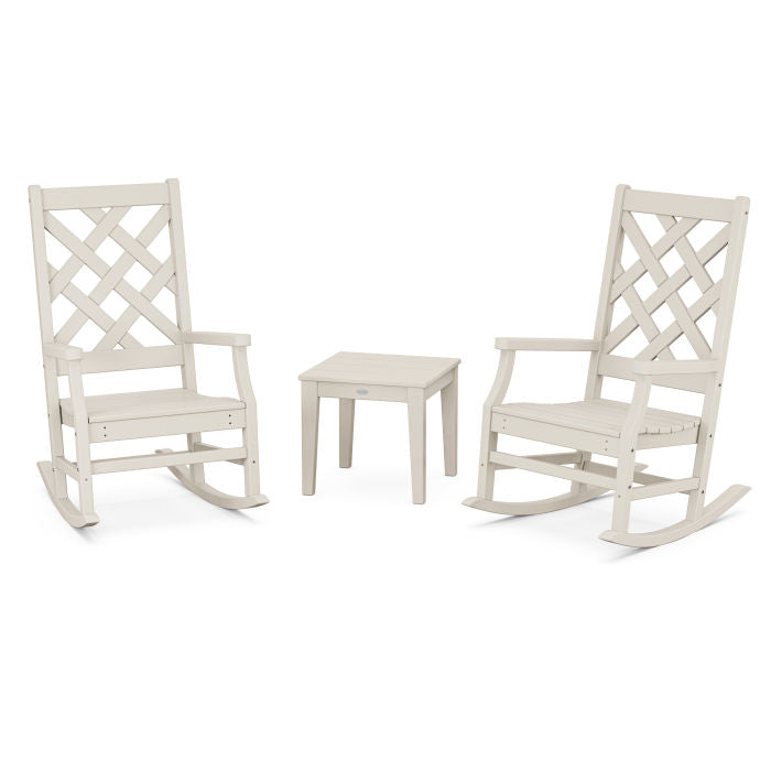 POLYWOOD Wovendale 3-Piece Rocking Chair Set FREE SHIPPING