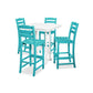 POLYWOOD La Casa Café 5-Piece Farmhouse Trestle Bar Set FREE SHIPPING