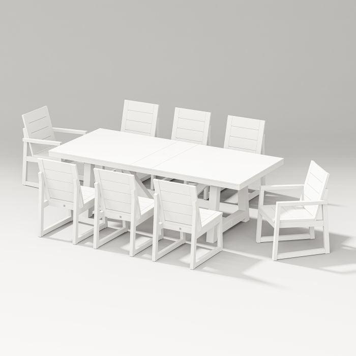 POLYWOOD Elevate 9-Piece A-Frame Table Dining Set FREE SHIPPING