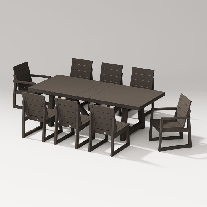 POLYWOOD Elevate 9-Piece A-Frame Table Dining Set FREE SHIPPING