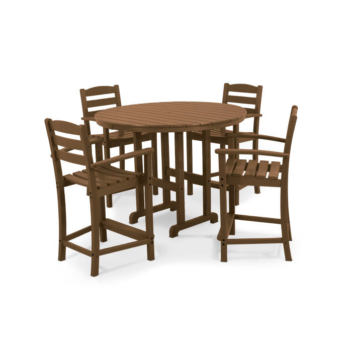 POLYWOOD La Casa Café 5-Piece Round Farmhouse Counter Set FREE SHIPPING