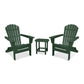 POLYWOOD South Beach 3-Piece Folding Adirondack Set FREE SHIPPING