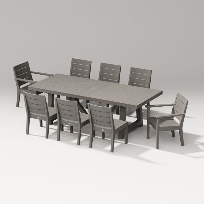 POLYWOOD Latitude 9-Piece A-Frame Table Dining Set FREE SHIPPING