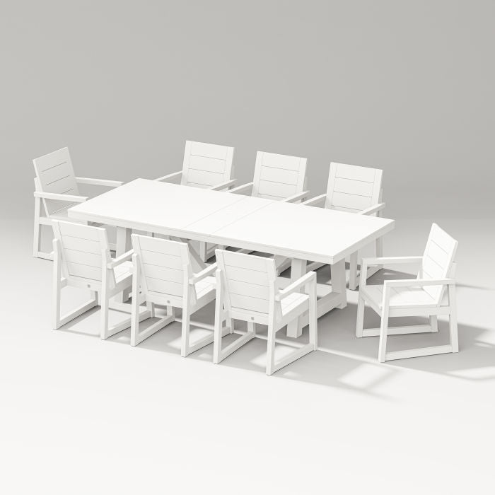 POLYWOOD Elevate 9-Piece A-Frame Table Dining Set FREE SHIPPING