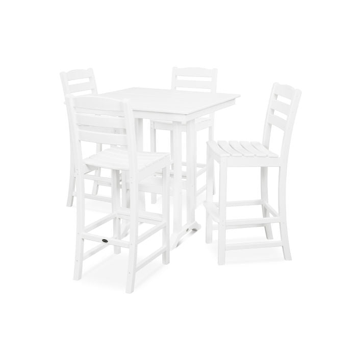 POLYWOOD La Casa Café 5-Piece Farmhouse Trestle Bar Set FREE SHIPPING