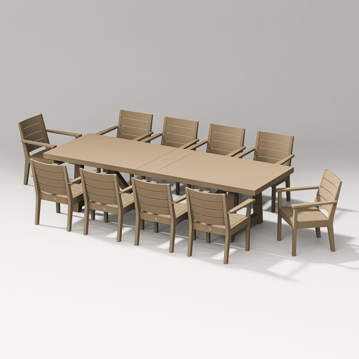 POLYWOOD latitude L11-Piece A-Frame Table Dining Set FREE SHIPPING