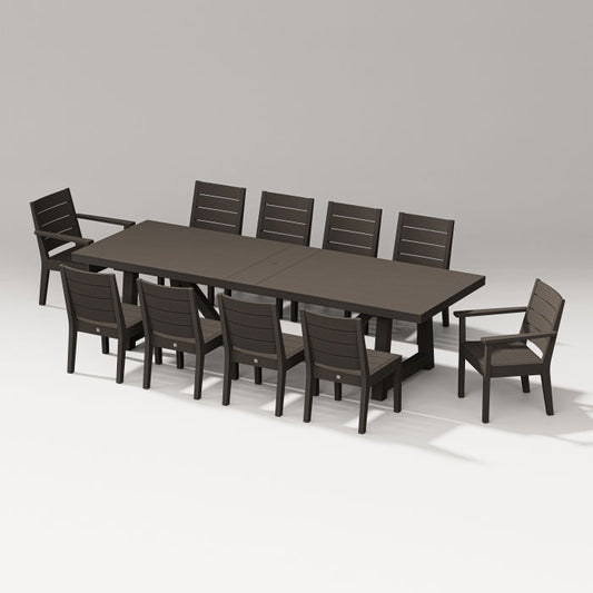 POLYWOOD Latitude 11-Piece A-Frame Table Dining Set FREE SHIPPING