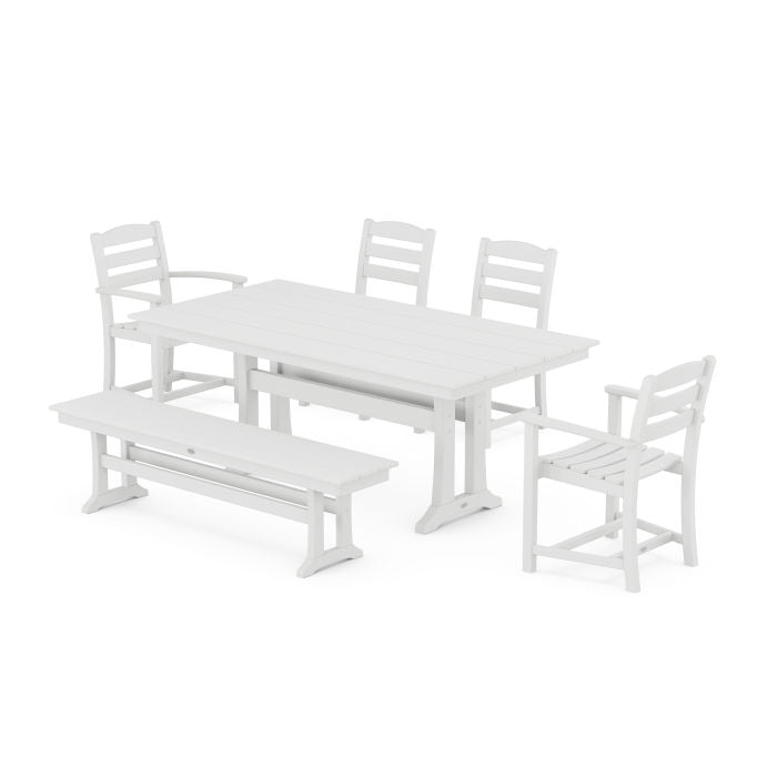 POLYWOOD La Casa Cafe 6-Piece Farmhouse Dining Set With Trestle Legs FREE SHIPPING