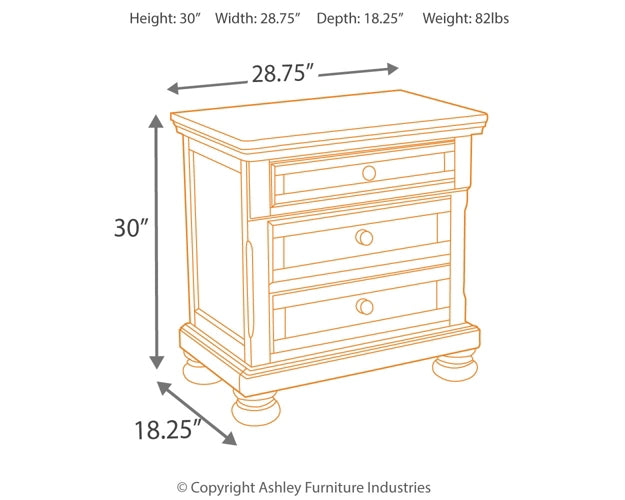 Porter  Sleigh Bed With Mirrored Dresser, Chest And 2 Nightstands