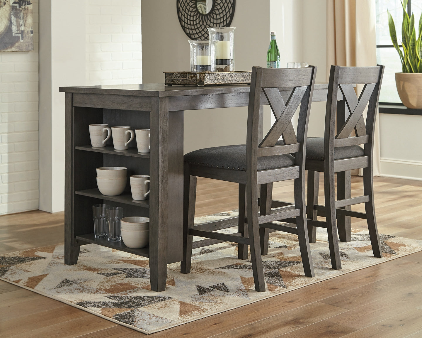 Ashley Express - Caitbrook Counter Height Dining Table and 2 Barstools