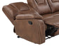 Katrine Manual Reclining Sofa, Brown