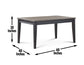 Raven Noir 59.5 Inch Dining Table